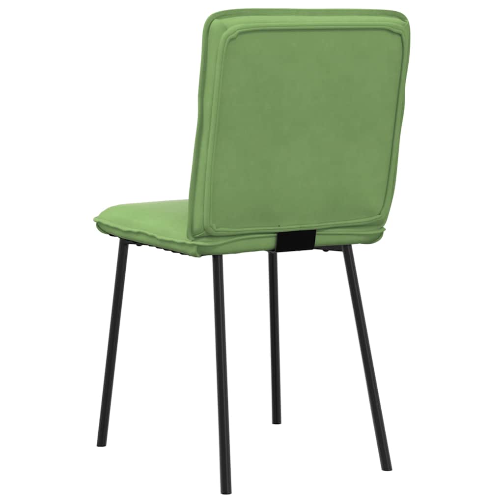 Eetkamerstoelen 4 st fluweel lichtgroen