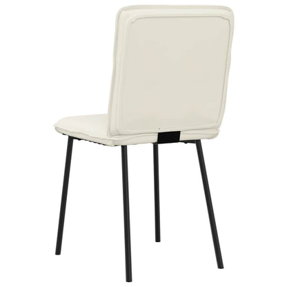 Eetkamerstoelen 4 st fluweel crèmekleurig