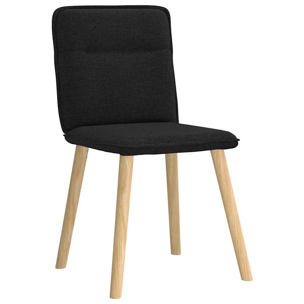Eetkamerstoelen 4 st stof zwart