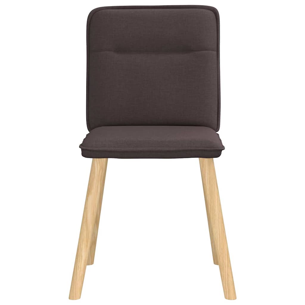 Eetkamerstoelen 4 st stof donkerbruin