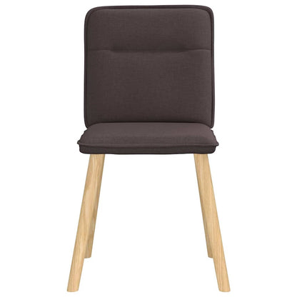 Eetkamerstoelen 4 st stof donkerbruin
