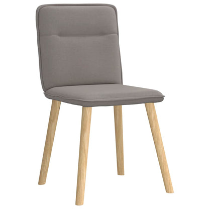 Eetkamerstoelen 4 st draaibaar stof taupe