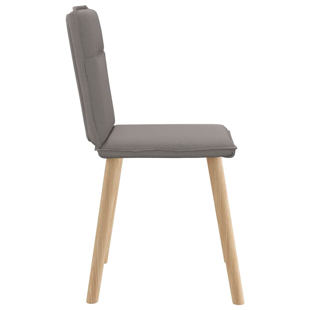 Eetkamerstoelen 4 st draaibaar stof taupe