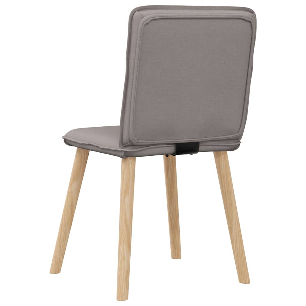 Eetkamerstoelen 4 st draaibaar stof taupe