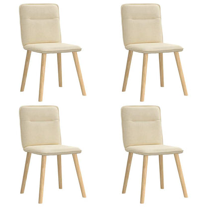 Eetkamerstoelen 4 st stof crèmekleurig