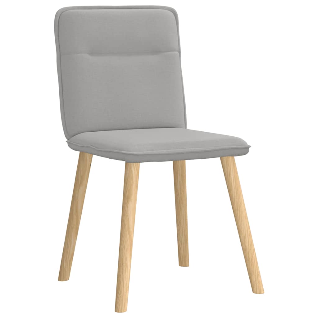 Eetkamerstoelen 4 st stof wolk grijs