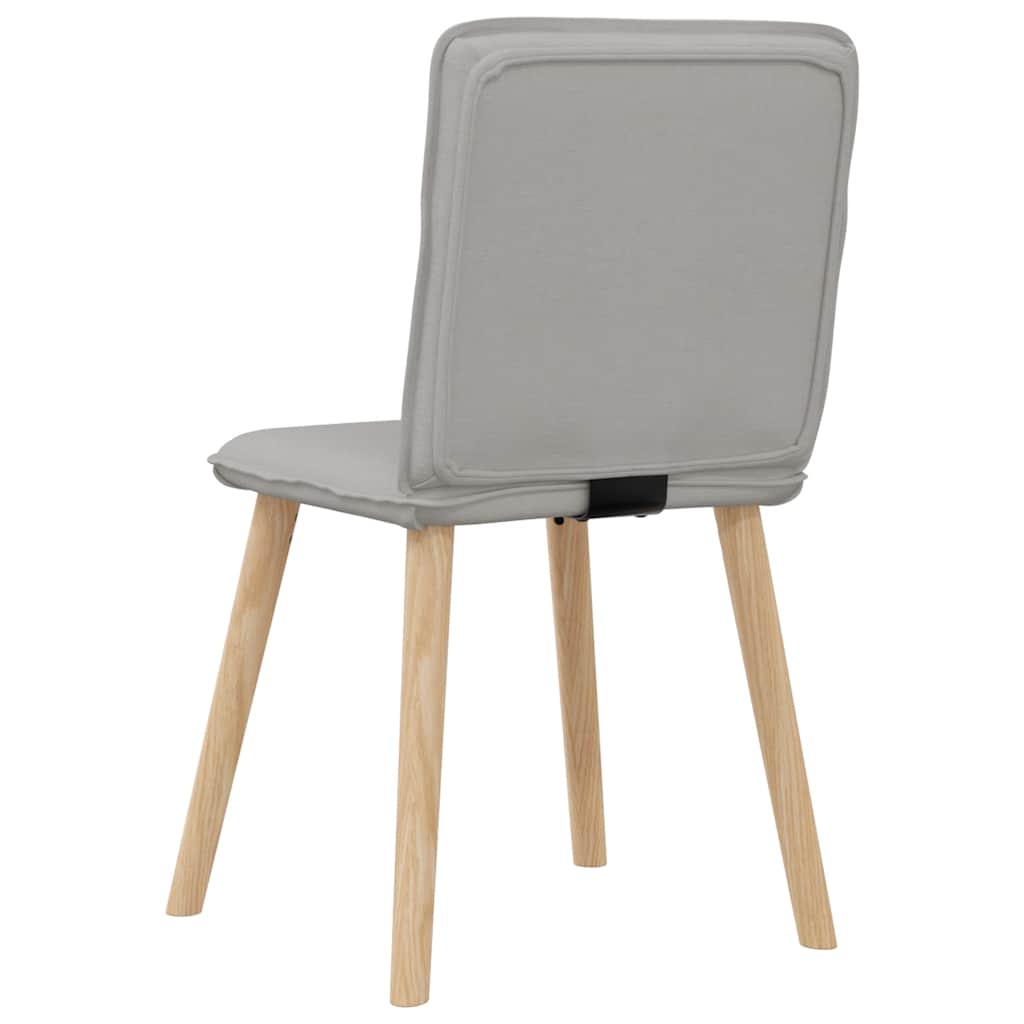 Eetkamerstoelen 4 st stof wolk grijs