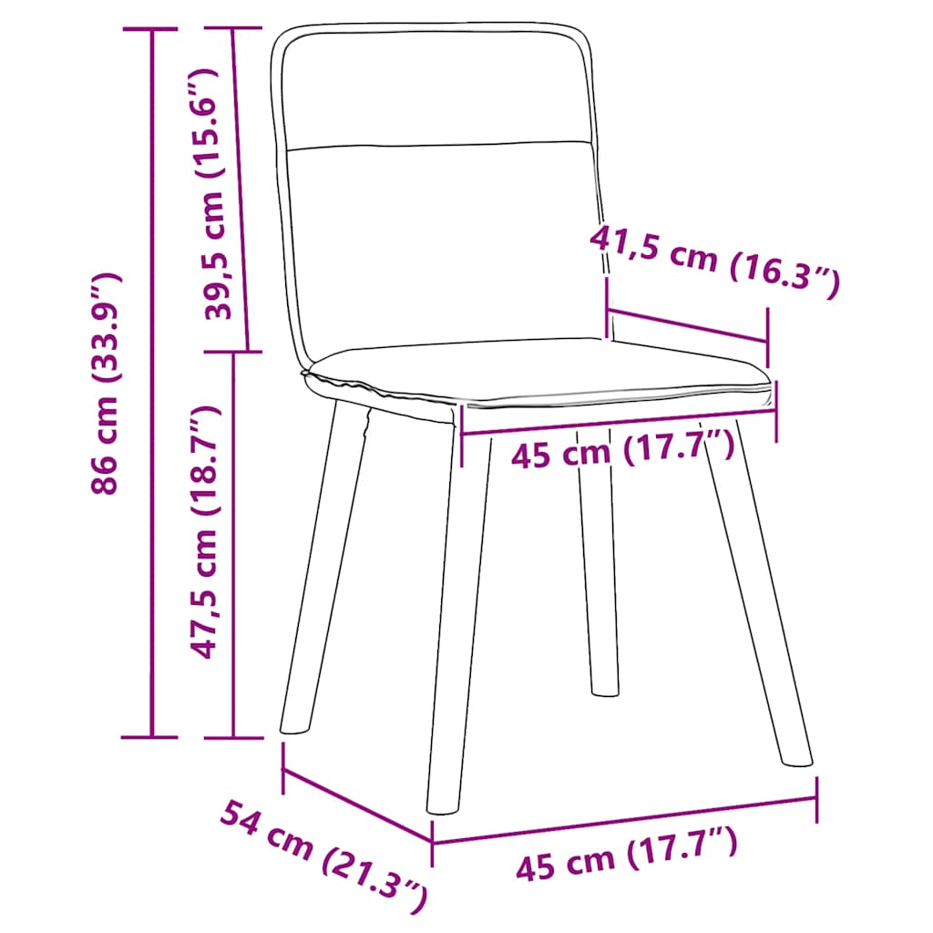Eetkamerstoelen 4 st stof wolk grijs