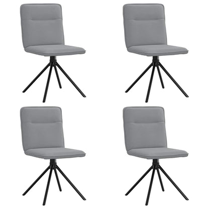 Eetkamerstoelen 4 st stof lichtgrijs