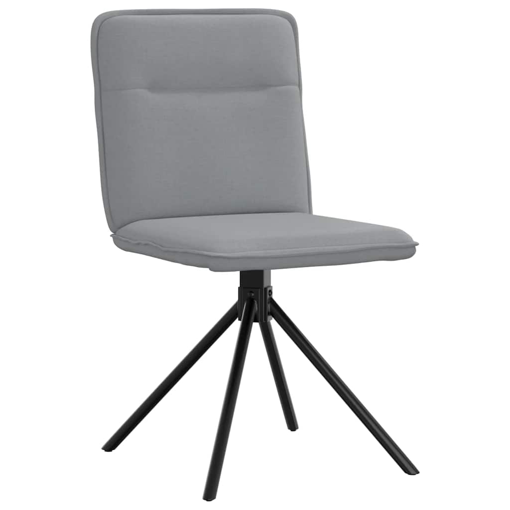 Eetkamerstoelen 4 st stof lichtgrijs