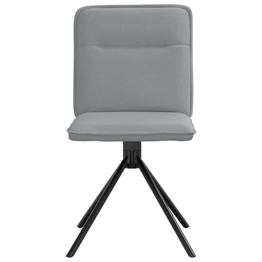 Eetkamerstoelen 4 st stof lichtgrijs