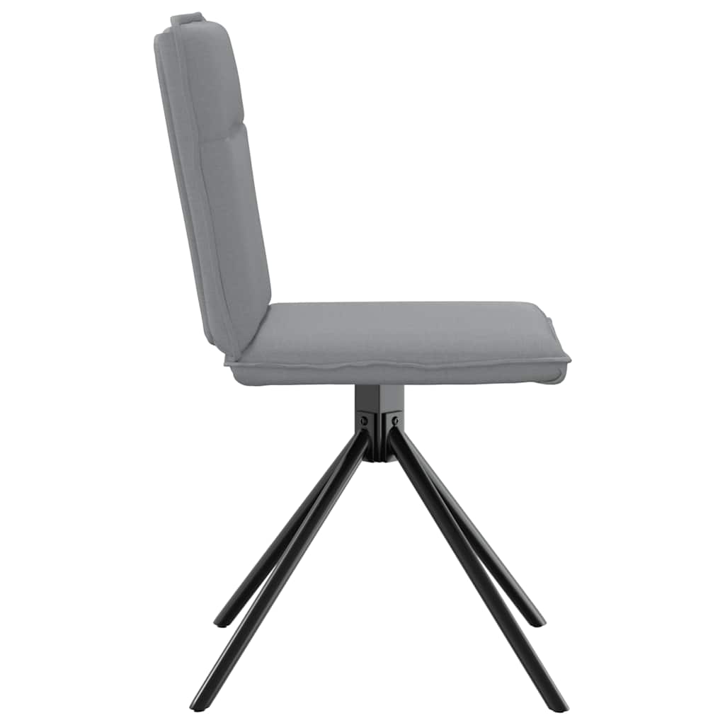 Eetkamerstoelen 4 st stof lichtgrijs