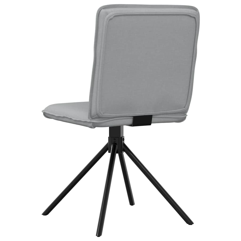 Eetkamerstoelen 4 st stof lichtgrijs