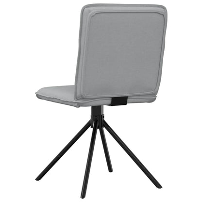 Eetkamerstoelen 4 st stof lichtgrijs