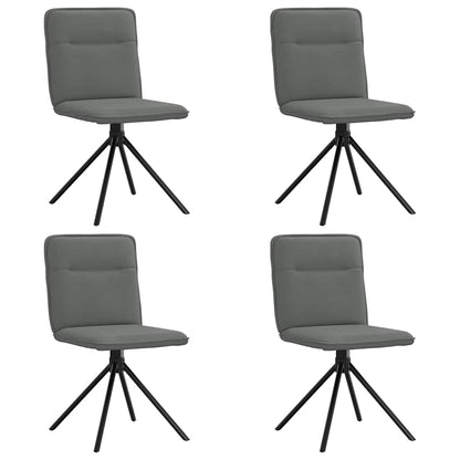 Eetkamerstoelen 4 st stof donkergrijs