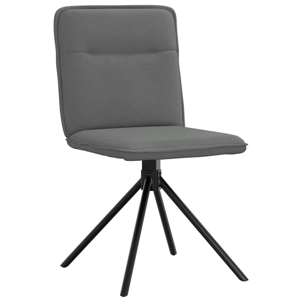 Eetkamerstoelen 4 st stof donkergrijs