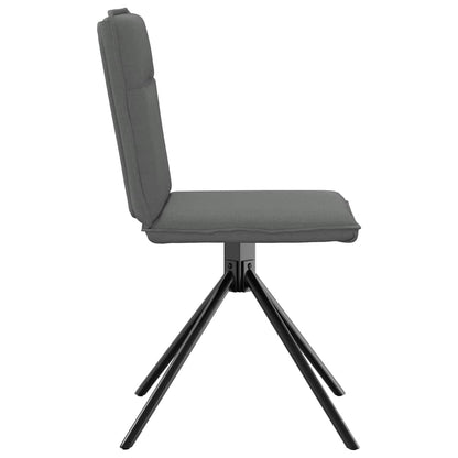 Eetkamerstoelen 4 st stof donkergrijs