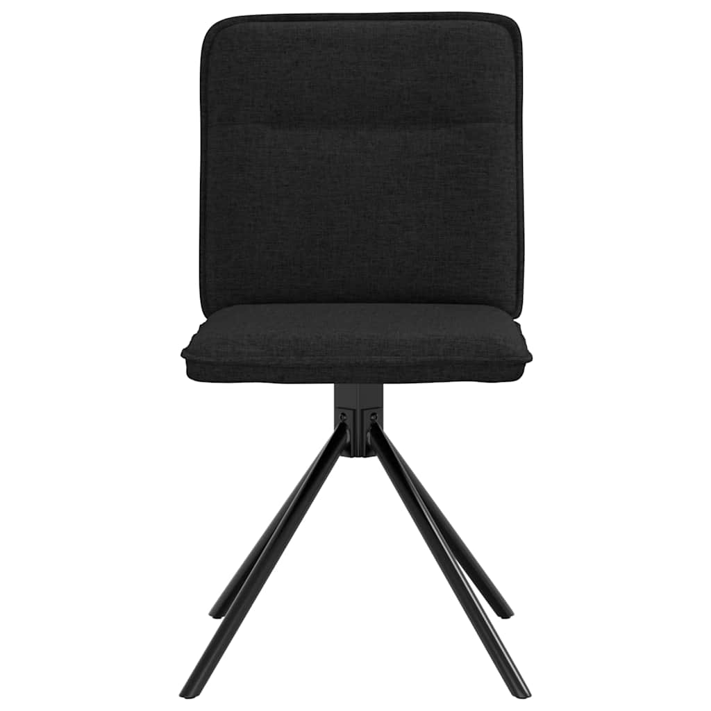 Eetkamerstoelen 4 st stof zwart