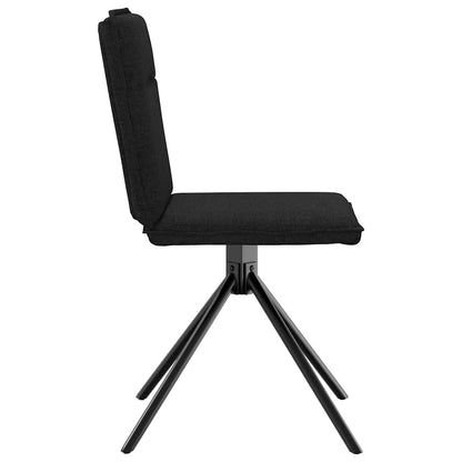 Eetkamerstoelen 4 st stof zwart