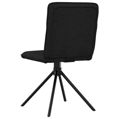 Eetkamerstoelen 4 st stof zwart