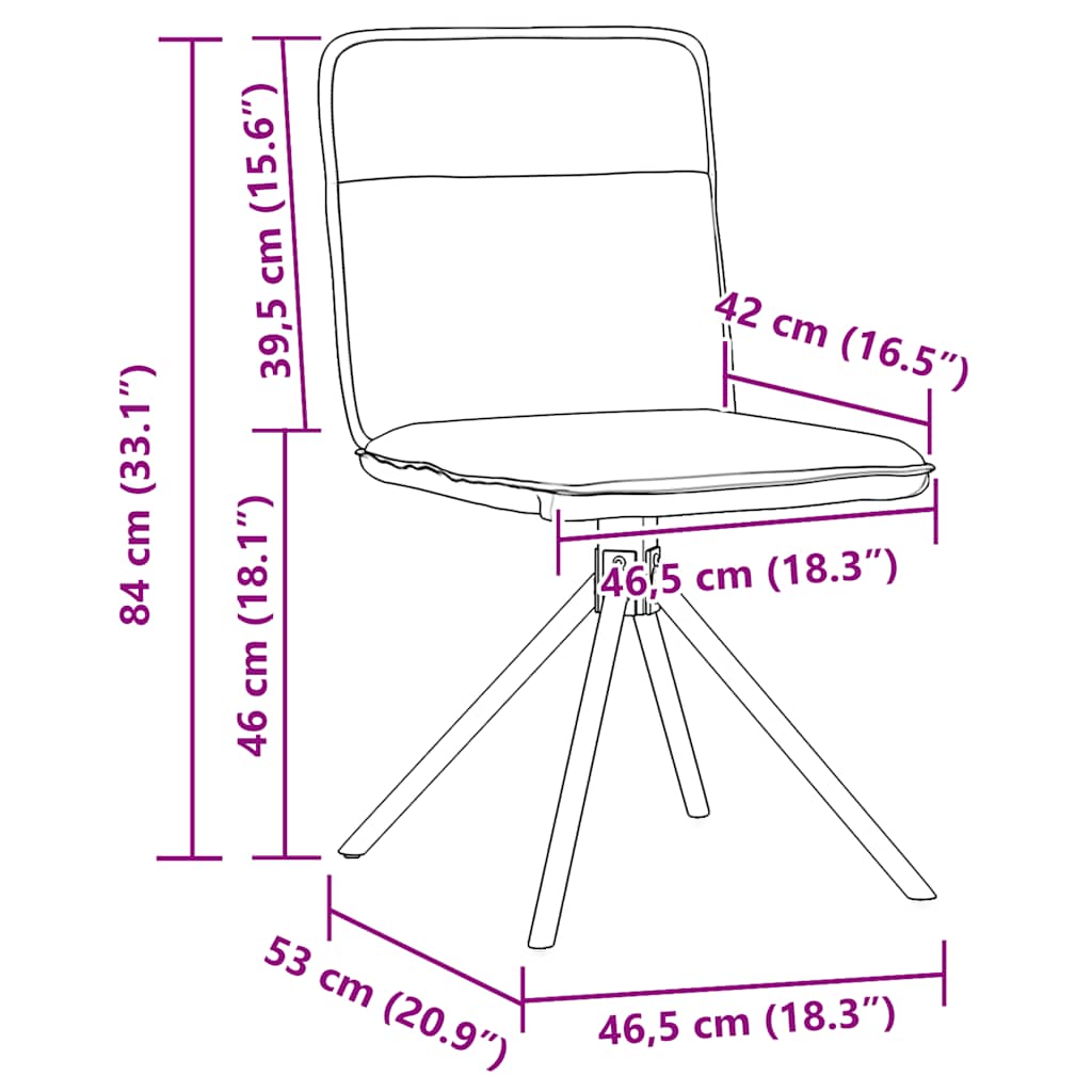 Eetkamerstoelen 4 st stof zwart