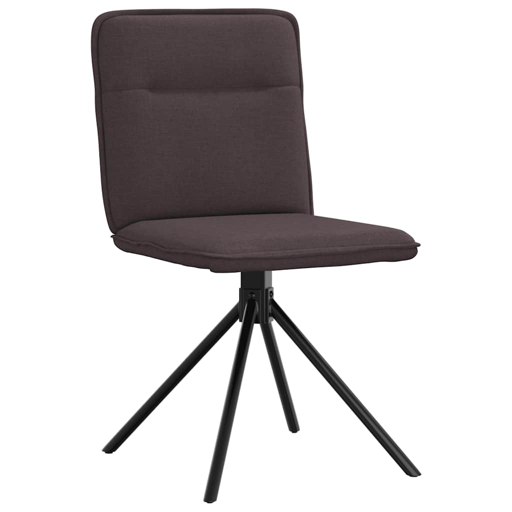 Eetkamerstoelen 4 st stof donkerbruin