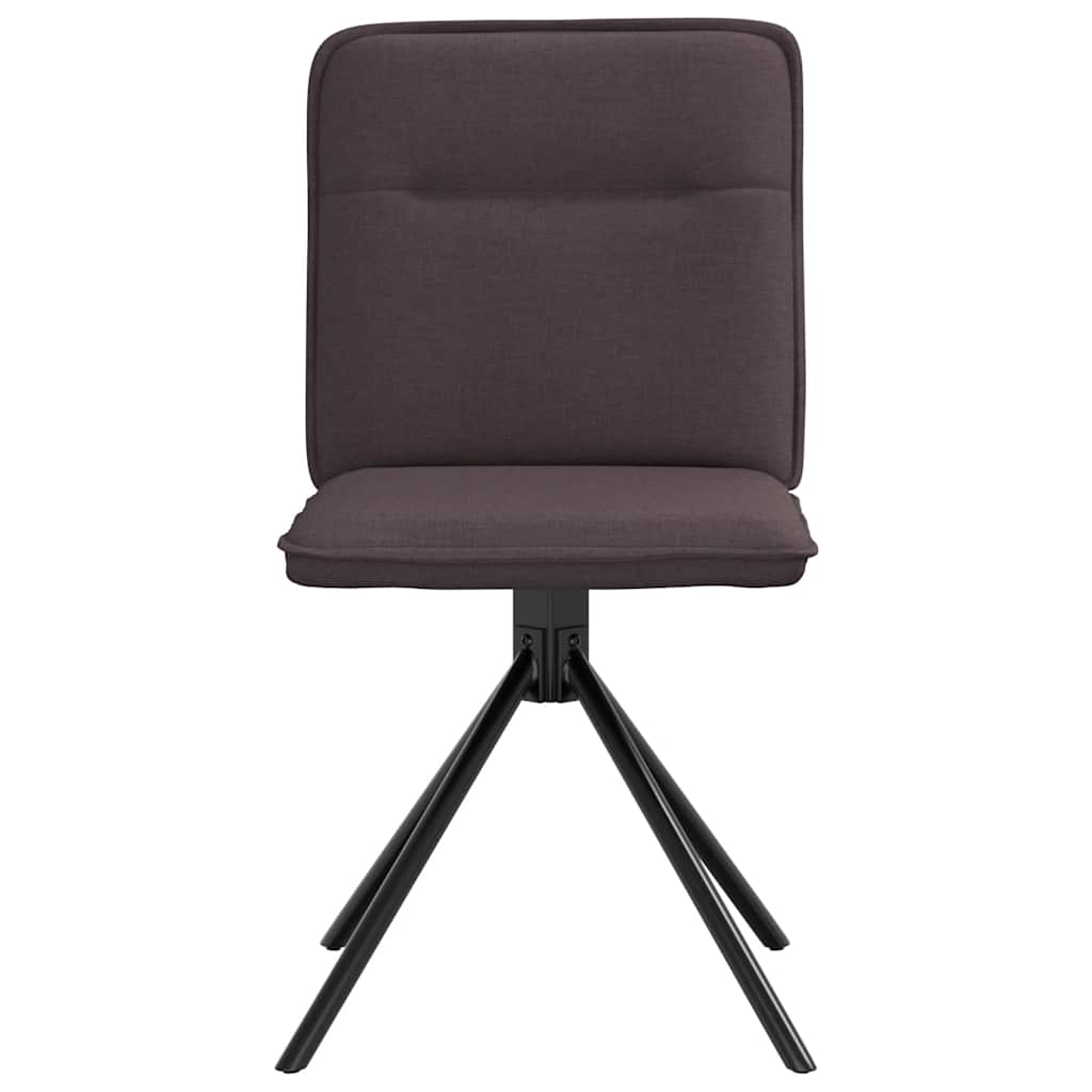 Eetkamerstoelen 4 st stof donkerbruin
