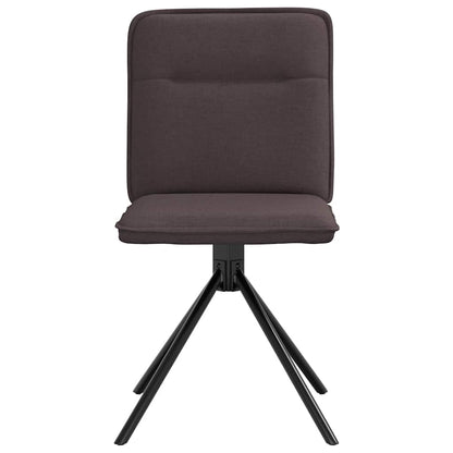 Eetkamerstoelen 4 st stof donkerbruin