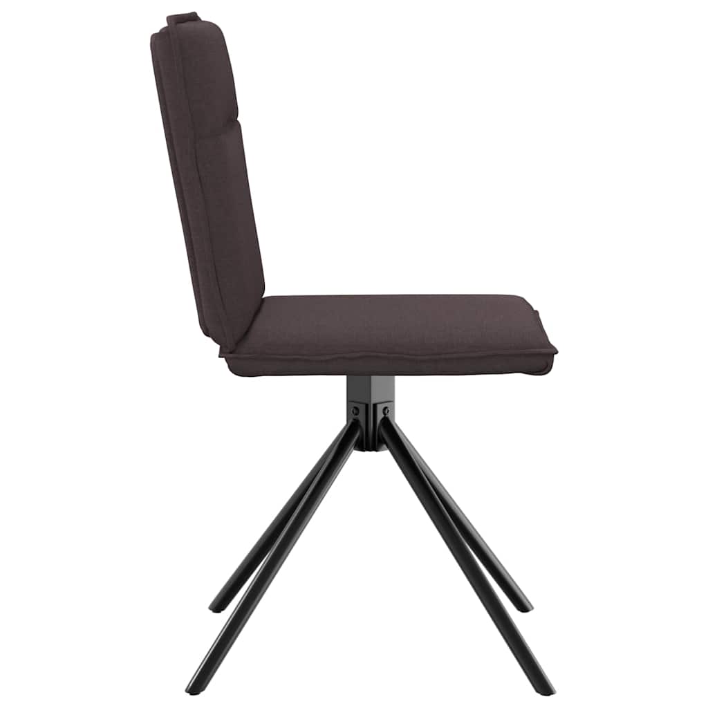 Eetkamerstoelen 4 st stof donkerbruin
