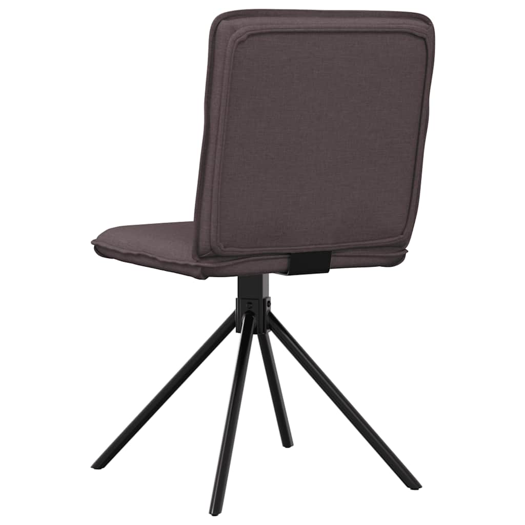 Eetkamerstoelen 4 st stof donkerbruin