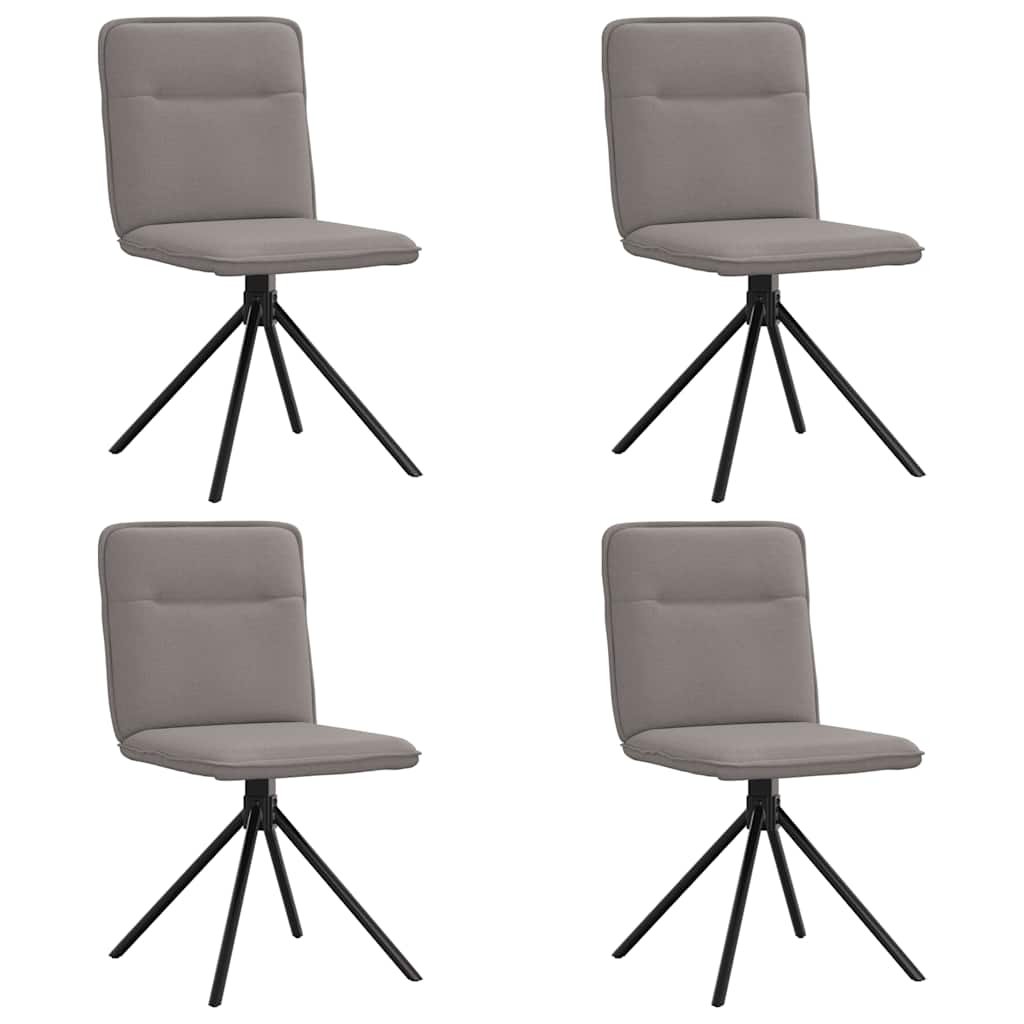 Eetkamerstoelen 4 st draaibaar stof taupe