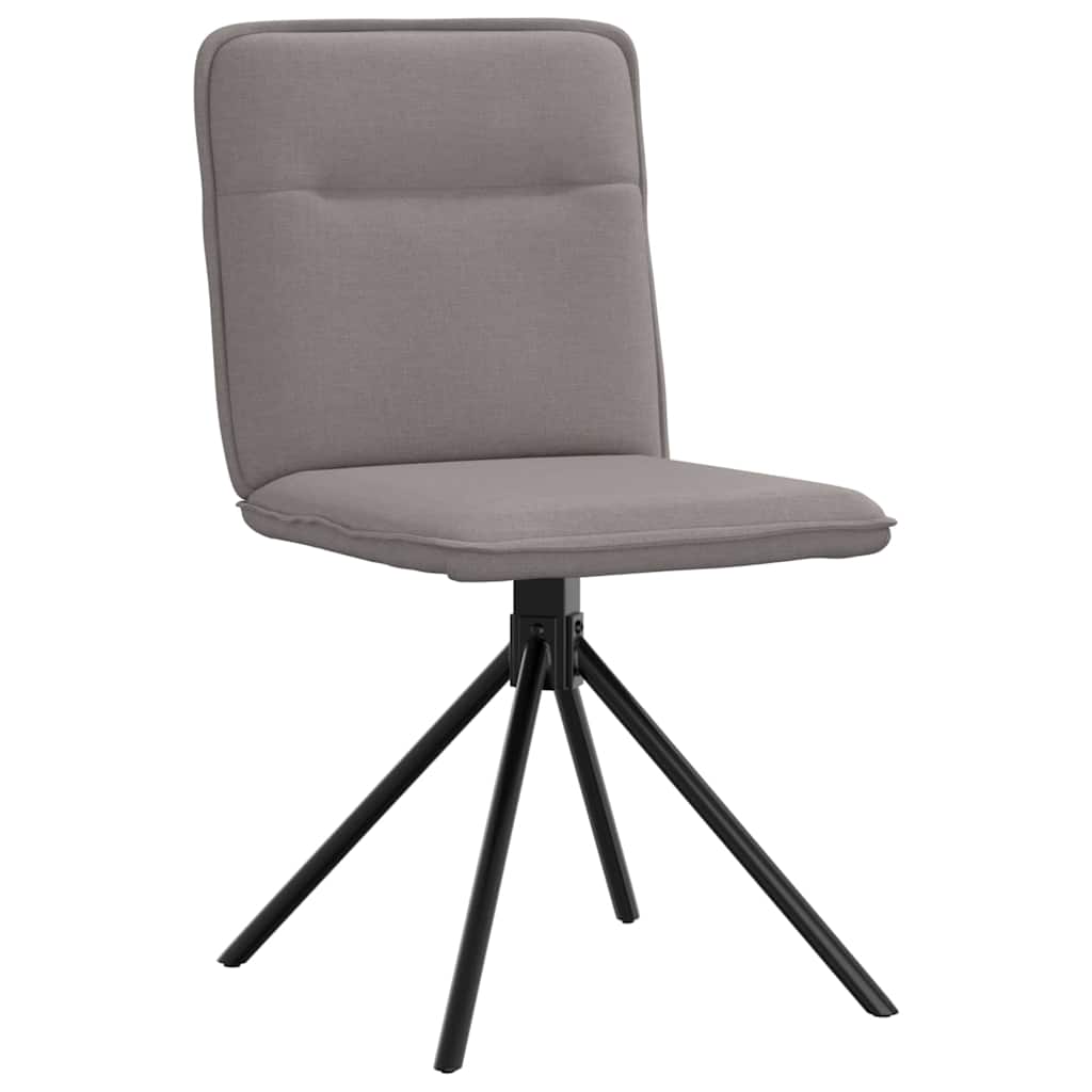 Eetkamerstoelen 4 st draaibaar stof taupe
