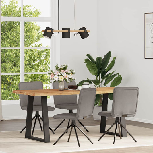 Eetkamerstoelen 4 st draaibaar stof taupe