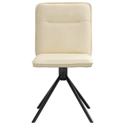 Eetkamerstoelen 4 st stof crèmekleurig