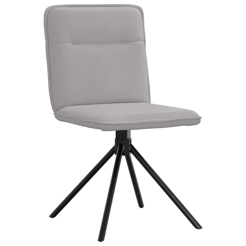Eetkamerstoelen 4 st stof wolk grijs