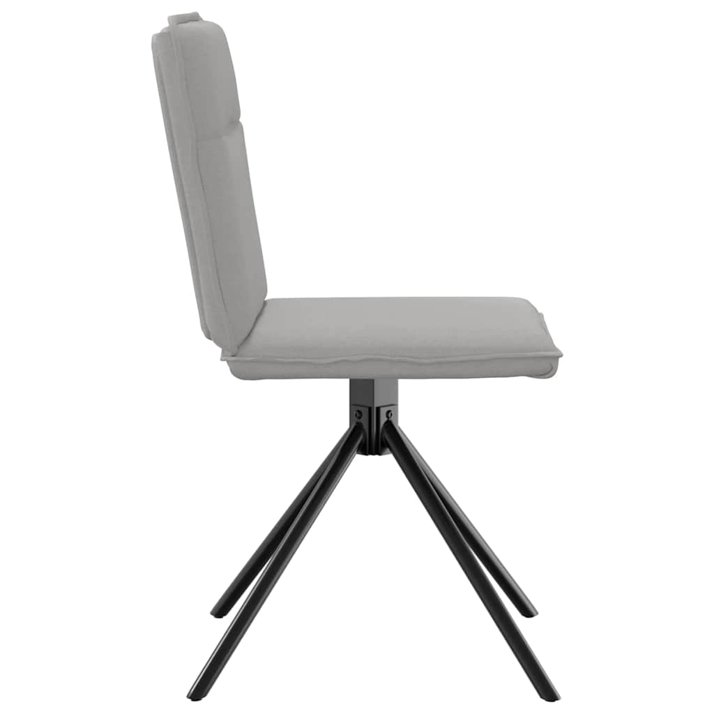 Eetkamerstoelen 4 st stof wolk grijs