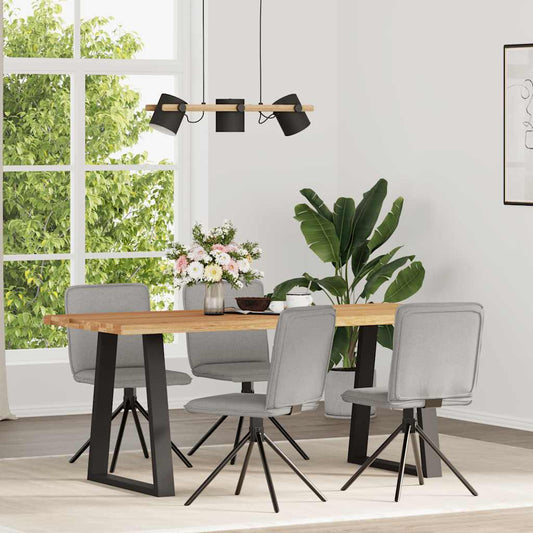 Eetkamerstoelen 4 st stof wolk grijs