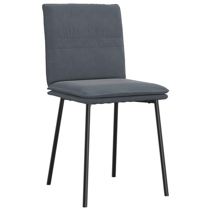 Eetkamerstoelen 4 st fluweel donkergrijs