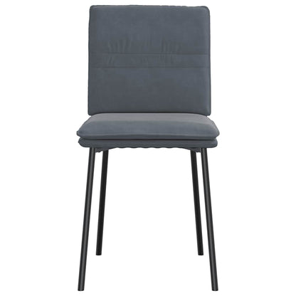 Eetkamerstoelen 4 st fluweel donkergrijs