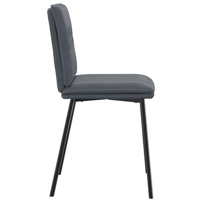 Eetkamerstoelen 4 st fluweel donkergrijs