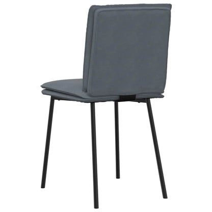 Eetkamerstoelen 4 st fluweel donkergrijs