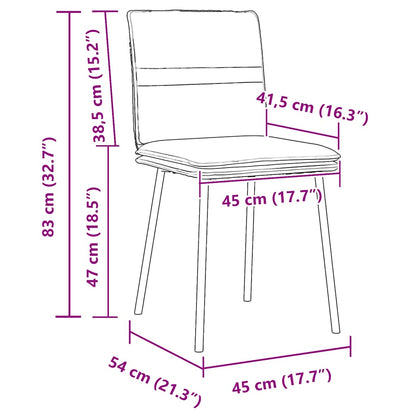 Eetkamerstoelen 4 st fluweel donkergrijs