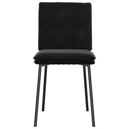 Eetkamerstoelen 4 st fluweel zwart