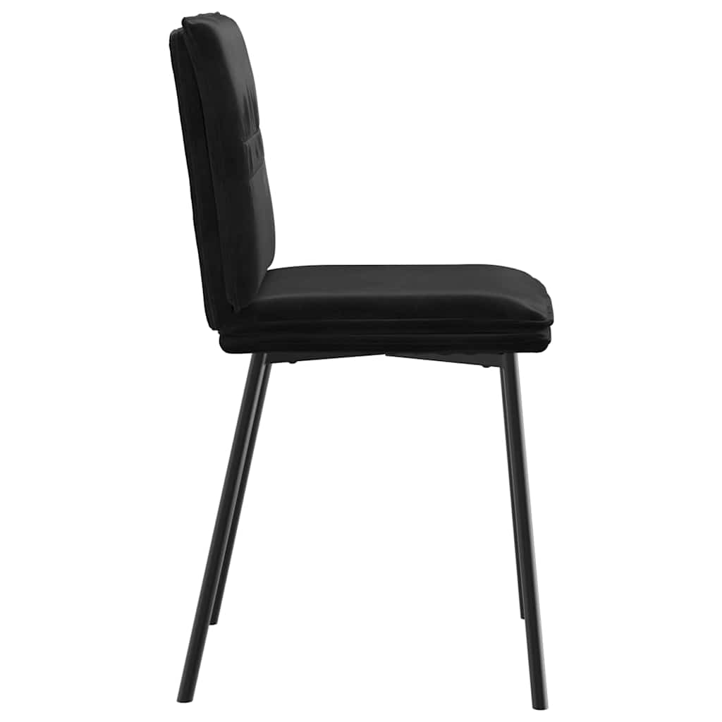 Eetkamerstoelen 4 st fluweel zwart