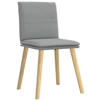 Eetkamerstoelen 4 st stof lichtgrijs