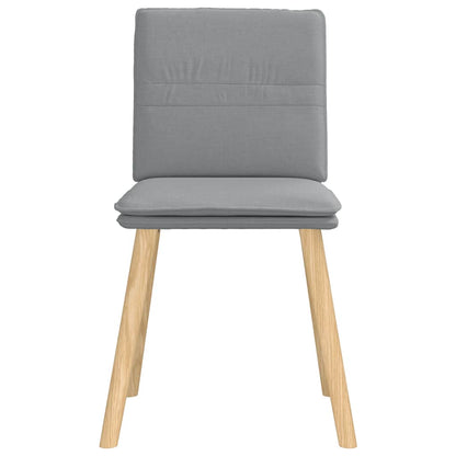 Eetkamerstoelen 4 st stof lichtgrijs