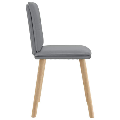 Eetkamerstoelen 4 st stof lichtgrijs