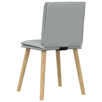 Eetkamerstoelen 4 st stof lichtgrijs
