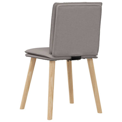 Eetkamerstoelen 4 st draaibaar stof taupe