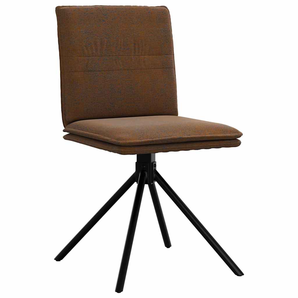 Eetkamerstoelen 4 st kunstsuède bruin